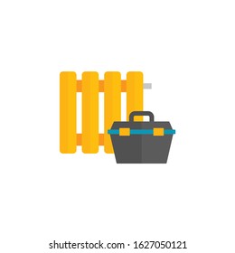 Plumbing, sanitary engineering, hygiene vector icon. Sink, toilet, piping, bathroom