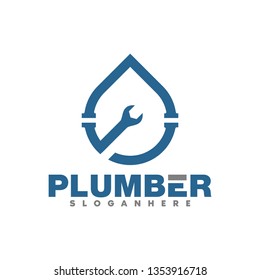 plumbing and screwdriver logo illustration