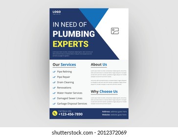 Plumbing service flyer template. Plumbing flyer poster leaflet design.
interior fixing flyer template design.