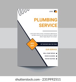 plumbing service flyer template. professional plumbing service flyer design. experts in plumbing service flyer.