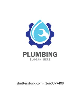 Plumbing service icon logo creative vector illustrattion