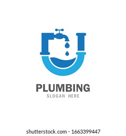 Plumbing service icon logo creative vector illustrattion