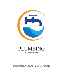 Plumbing service icon logo creative vector illustrattion