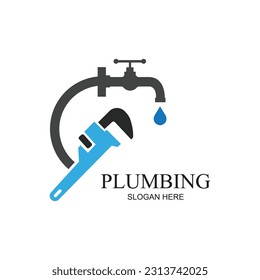 Plumbing service icon logo creative vector illustrattion