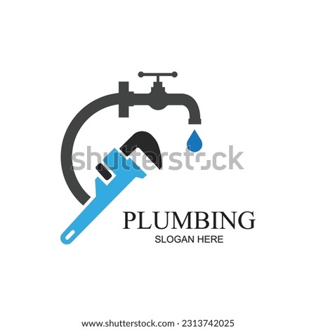 Plumbing service icon logo creative vector illustrattion