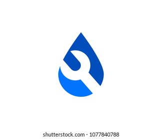 Plumbing Service Icon Vector Logo Template Illustration Design