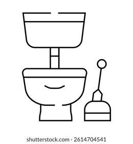 plumbing service line icon vector. plumbing service sign. isolated contour symbol black illustration