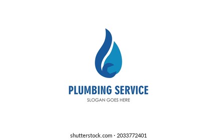 Plumbing service logo design vector