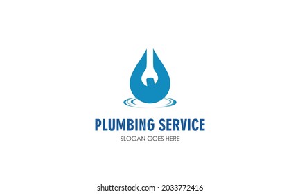 Plumbing service logo design vector