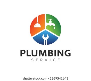 Logo-Design des Installations-Service Logo-Design der Plumpe
