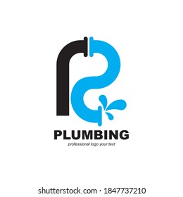 Plumbing Service logo designs Template with water symbol, Plumbing logo designs vector
