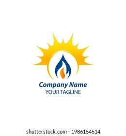 Plumbing service logo with house and water drop.EPS 10