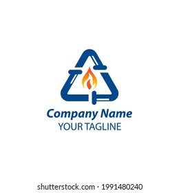 Plumbing service logo with house and water drop.EPS 10
