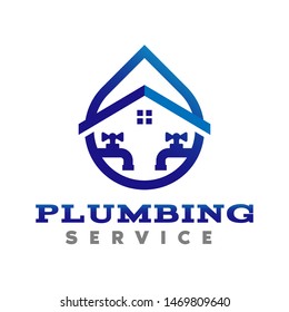 plumbing service logo and icon template
