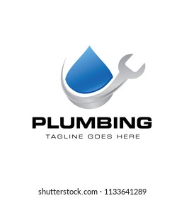 plumbing service logo icon vector template