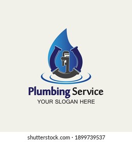 Plumbing Service Logo icon vector illustration design Template.Plumbing logo.Plumbing service icon logo creative vector illustration