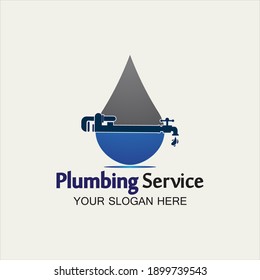 Plumbing Service Logo icon vector illustration design Template.Plumbing logo.Plumbing service icon logo creative vector illustration