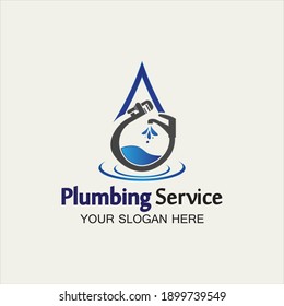 Plumbing Service Logo icon vector illustration design Template.Plumbing logo.Plumbing service icon logo creative vector illustration