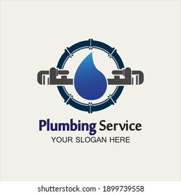 Plumbing Service Logo icon vector illustration design Template.Plumbing logo.Plumbing service icon logo creative vector illustration