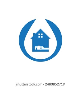 Klempnerservice Logo Symbol Vektorillustration Design Vorlage.Klempnerlogo.Klempnerservice Logo Creative Vektorgrafik Illustration