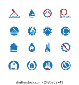 Plumbing Service Logo icon vector illustration design Template.Plumbing logo.Plumbing service icon logo creative vector illustrattion