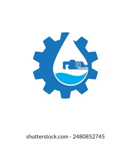 Plumbing Service Logo icon vector illustration design Template.Plumbing logo.Plumbing service icon logo creative vector illustrattion