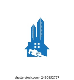 Plantilla de diseño de Ilustración vectorial de logotipo de servicio de fontanería. Icono de servicio de fontanería logotipo de Vector creativo ilustración