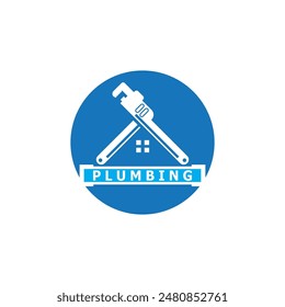 Plantilla de diseño de Ilustración vectorial de logotipo de servicio de fontanería. Icono de servicio de fontanería logotipo de Vector creativo ilustración