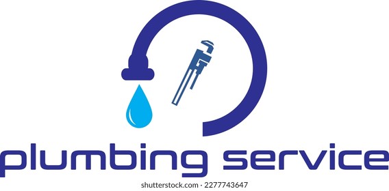 plumbing service logo, simple vector