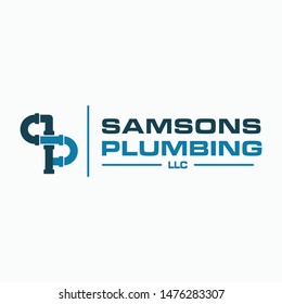 Plumbing Service Logo Template. Combine with letter S and P