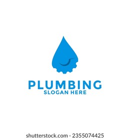 plantilla del logotipo del servicio de fontanería, símbolo del vector del logotipo de fontanería creativa
