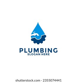 plumbing service logo template, creative plumbing logo vector symbol