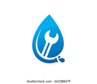 Plumbing Service Logo Template Design Vector, Emblem, Design Concept, Creative Symbol, Icon