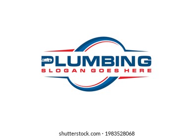 Plumbing Service Logo Template, Water Service.