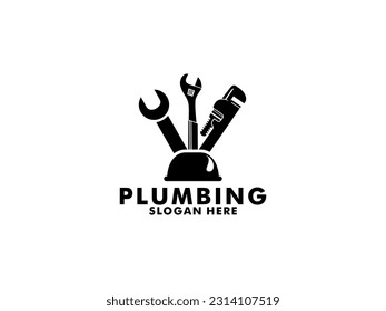 Plumbing Service Logo Template, Water Service Logo Vector