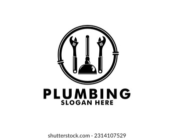 Plumbing Service Logo Template, Water Service Logo Vector