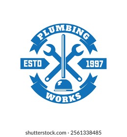 Plumbing Service Logo Template Water Service Stock Vector.