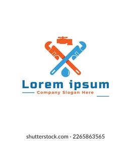 plumbing service logo in vector