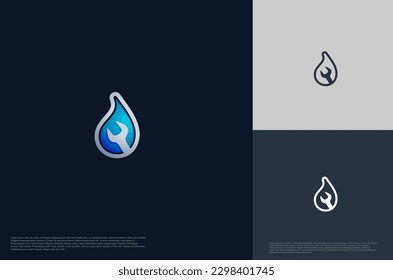plumbing service logo. Vector design template illustration