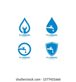 Plumbing service logo vector icon illustration design  - Shutterstock ID 1577431666