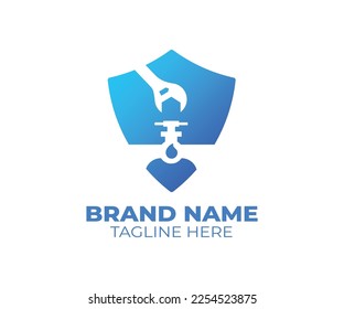 Plumbing Service Logo. Vector and illustration. Isolated on White Background