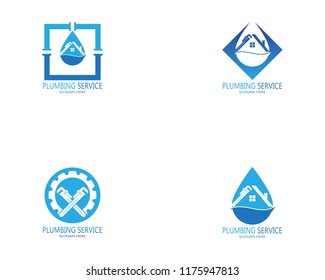 Plumbing service logo vector template
