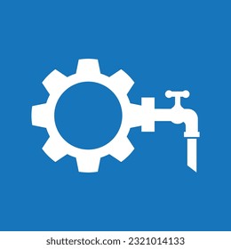 Ilustración de la plantilla de vectores del logotipo del servicio de fontanería