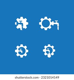 Ilustración de la plantilla de vectores del logotipo del servicio de fontanería