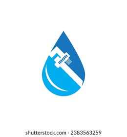 Plumbing service logo vector template illustration