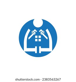 Ilustración de la plantilla de vectores del logotipo del servicio de fontanería