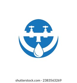 Plumbing service logo vector template illustration