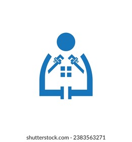 Ilustración de la plantilla de vectores del logotipo del servicio de fontanería