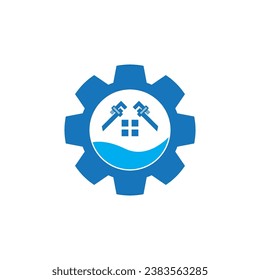 Plumbing service logo vector template illustration