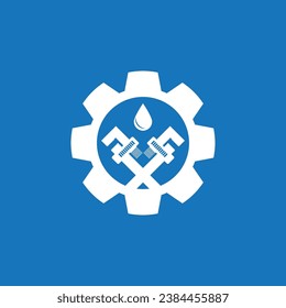 Plumbing service logo vector template illustration